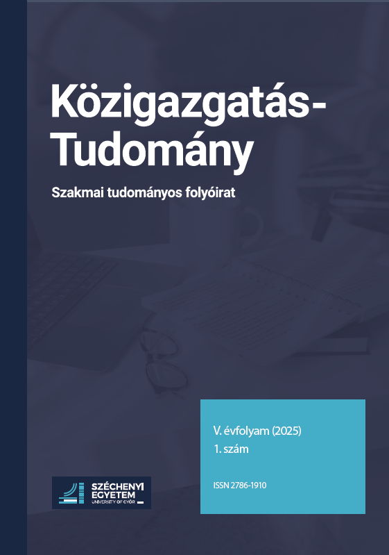 View Vol. 5 No. 1 (2025): KözigazgatásTudomány (Administrative Science)